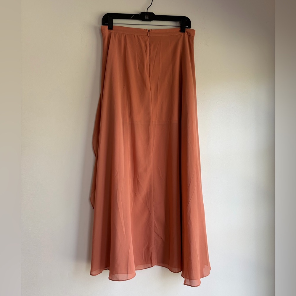 Umgee Chiffon Panel Tulip Wrap Midi Skirt Size L - Picture 4 of 6